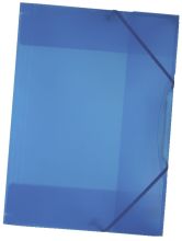 Gummizugmappe A3 transp. blau FOLIA 6994 Kunststoff