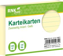 Karteikarte A7 100 ST gelb RNK 115071 liniert